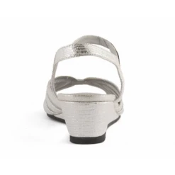 David Tate Admire Silver Wedge Heel (Women's) -Ecco Shoe Store ADMIRESLV 3