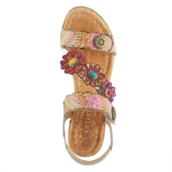 L'Artiste By Spring Step Aromas Sandal White Multi Leather (Women's) -Ecco Shoe Store AROMASW 3