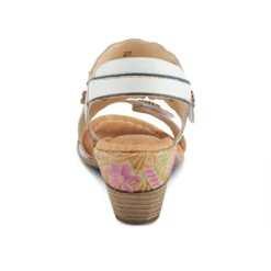 L'Artiste By Spring Step Aromas Sandal White Multi Leather (Women's) -Ecco Shoe Store AROMASW 4