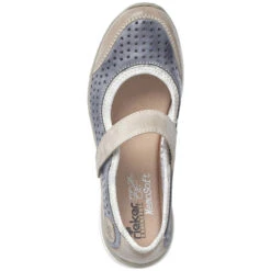 Rieker Nikita B5 Mary Jane Jeans Blue (Women's) -Ecco Shoe Store B5Jean 4