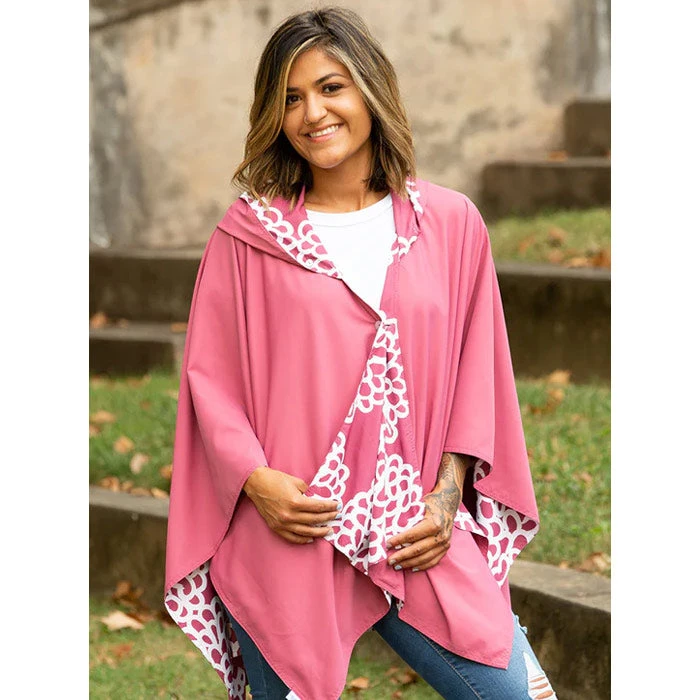 RAINRAPS RainRap Hooded Berry & Berry Clouds (Women's) 1 RAINRAPS RainRap Hooded Berry & Berry Clouds (Women's)