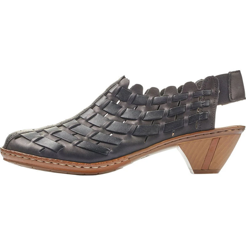Rieker Sina 78 Slingback Heel Black (Women's) 3 Rieker Sina 78 Slingback Heel Black (Women's) - Image 3