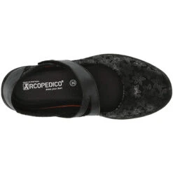 Arcopedico Cosmo Black Flower (Women's) -Ecco Shoe Store Blk 4 c50adcd1 145b 412d 8e25 b3a49a5523f3