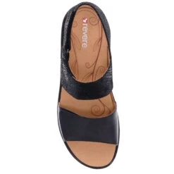 Revere Como Sandal Black Lizard (Women's) 11 Revere Como Sandal Black Lizard (Women's) -Ecco Shoe Store BlkLiz 6