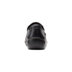 Clarks Cora Poppy Black Leather Slip-On (Women's) -Ecco Shoe Store CoraPoppy 4