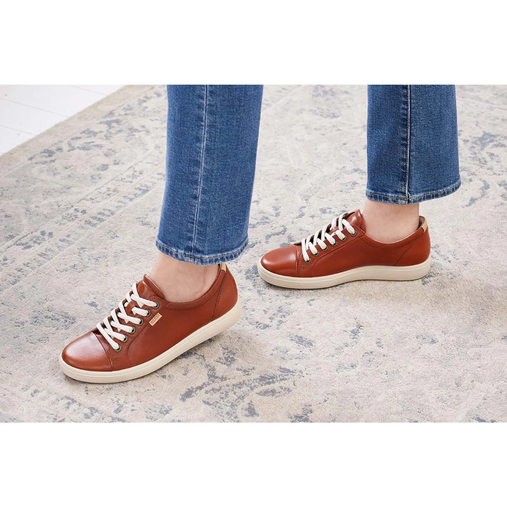 Ecco Soft 7 Cognac Leather Sneaker (Women's) 10 Ecco Soft 7 Cognac Leather Sneaker (Women's) - Image 10