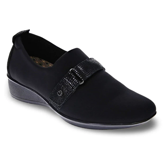 Revere Genoa Black Stretch Loafer (Women's) 1 Revere Genoa Black Stretch Loafer (Women's)