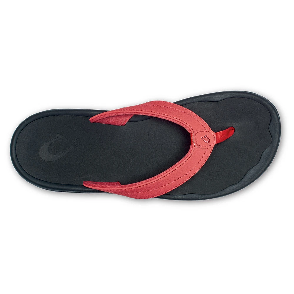OluKai 'Ohana Flip Flop Sandal Hot Coral / Black (Women's) 2 OluKai 'Ohana Flip Flop Sandal Hot Coral / Black (Women's) - Image 2