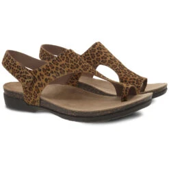 Dansko Reece Sandal Leopard (Women's) -Ecco Shoe Store Leo 3