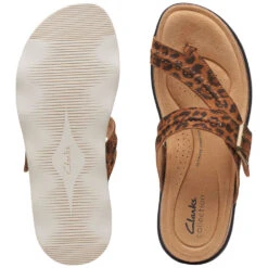 Clarks Brynn Madi Sandal Leopard Leather (Women's) 13 Clarks Brynn Madi Sandal Leopard Leather (Women's) -Ecco Shoe Store Leo 7