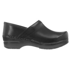 Dansko Professional Black Cabrio Clog Black Leather (Women's) -Ecco Shoe Store MAR00374C