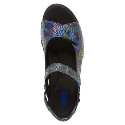 Wolky Pichu Sandal In Jeans Blue Mulit Color Fantasy (Women's) -Ecco Shoe Store MAR02432D