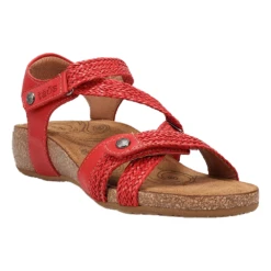 Taos Trulie Sandal Red Leather (Women's)