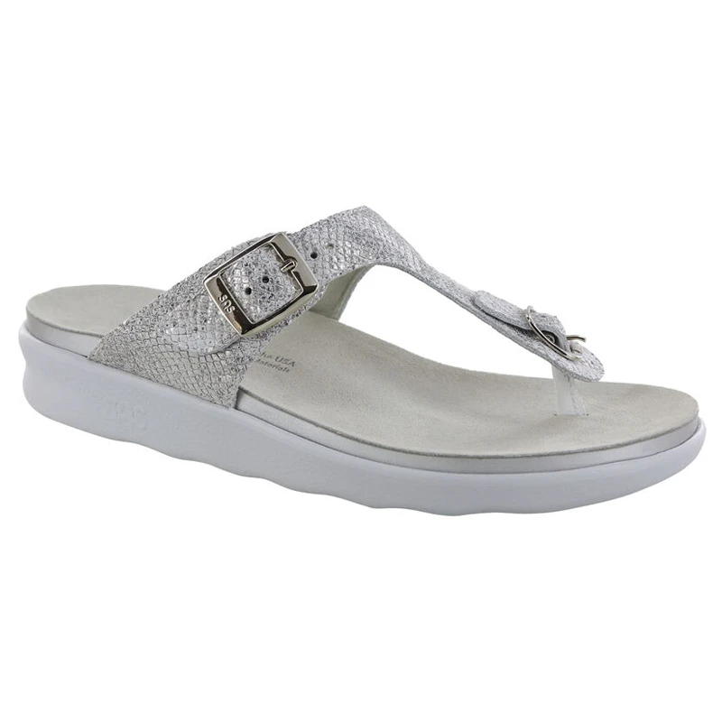 SAS Sanibel T-Strap Sandal Plata Silver (Women's) 1 SAS Sanibel T-Strap Sandal Plata Silver (Women's)