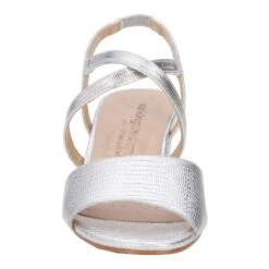 Walking Cradles Liza Heel Silver Lizard Print Leather (Women's) -Ecco Shoe Store Sil 5