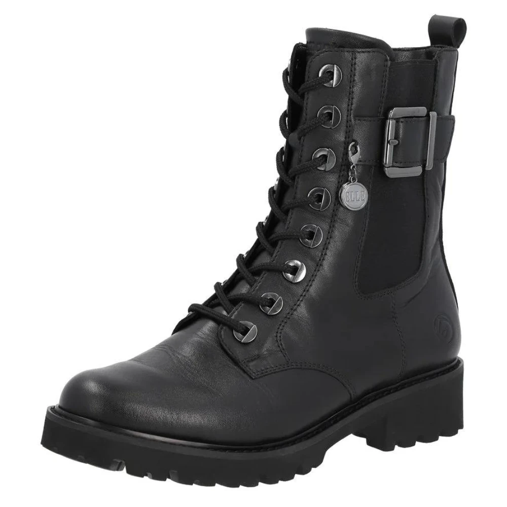 Remonte D8668 Marusha 68 Black Leather Combat Boot (Women's) 1 Remonte D8668 Marusha 68 Black Leather Combat Boot (Women's)