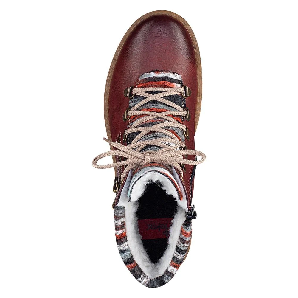 Rieker Z6741 Felicitas Wine Leather Boot (Women's) 4 Rieker Z6741 Felicitas Wine Leather Boot (Women's) - Image 4