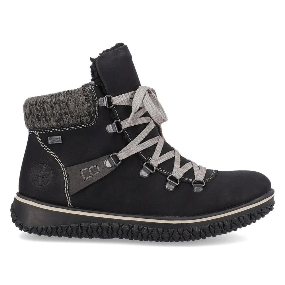 Rieker Z4238 Cordula Black Leather Hiking Boot (Women's) 2 Rieker Z4238 Cordula Black Leather Hiking Boot (Women's) - Image 2