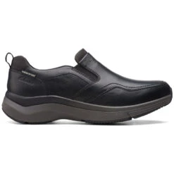 Clarks Wave2.0 Edge Black Waterproof Leather (Men's) -Ecco Shoe Store Wave2 Blk 3