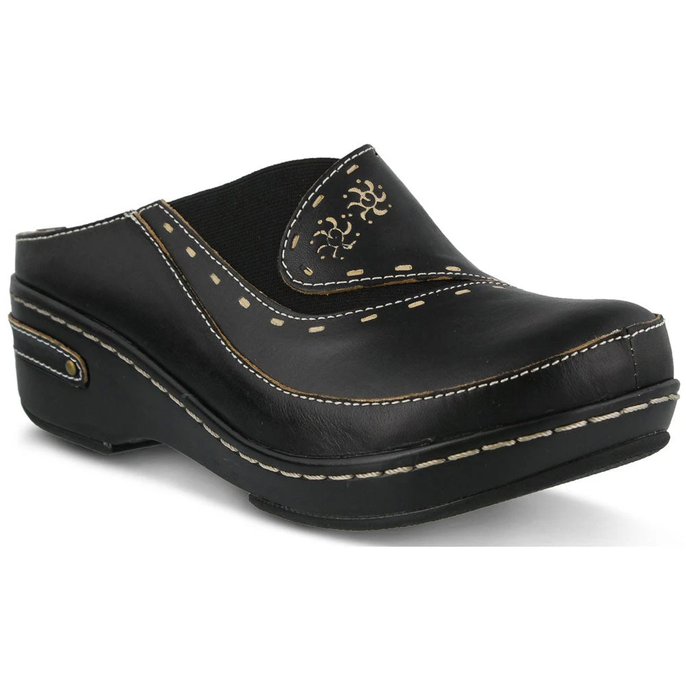 L'Artiste By Spring Step Chino Clog Black Leather (Women's) 1 L'Artiste By Spring Step Chino Clog Black Leather (Women's)