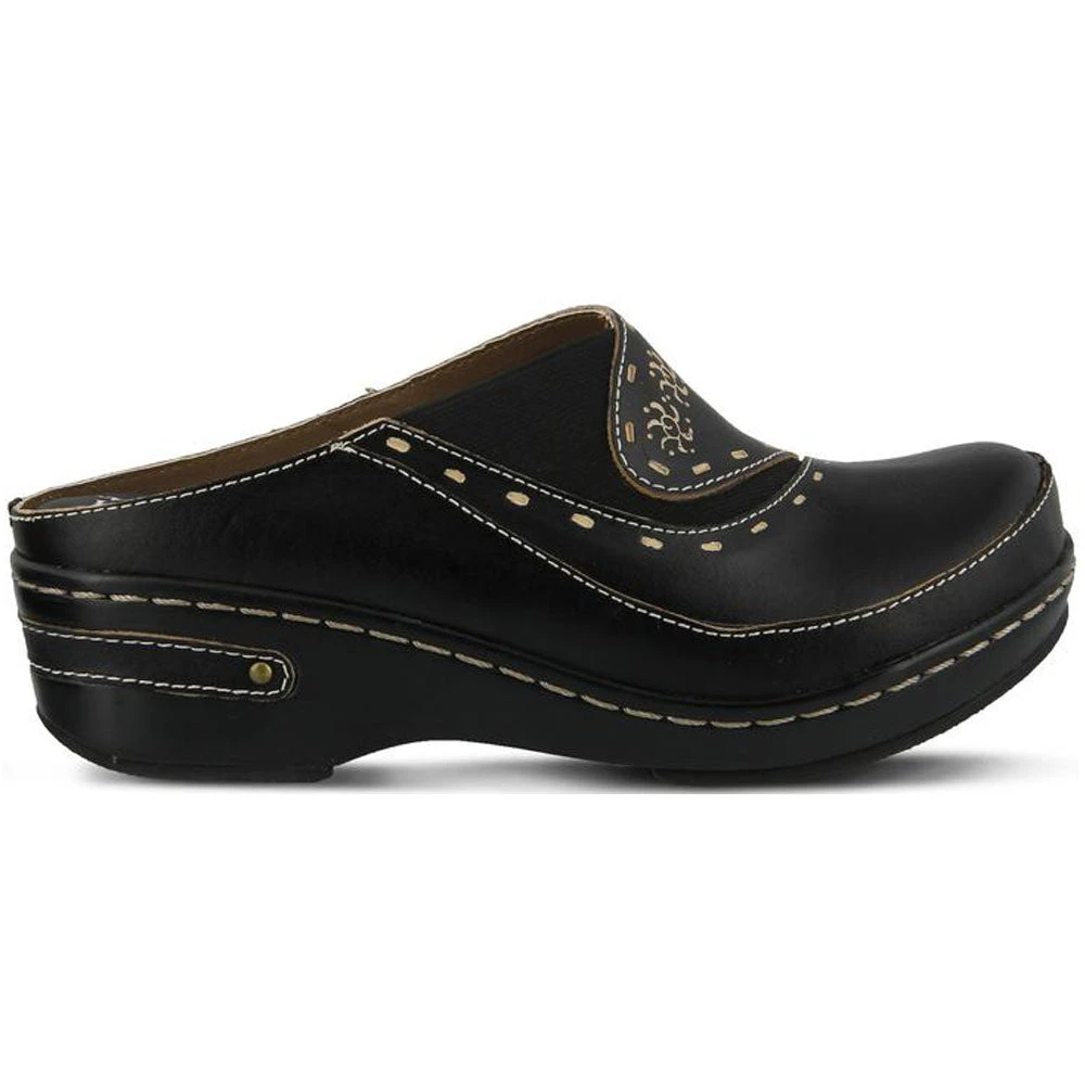 L'Artiste By Spring Step Chino Clog Black Leather (Women's) 3 L'Artiste By Spring Step Chino Clog Black Leather (Women's) - Image 3