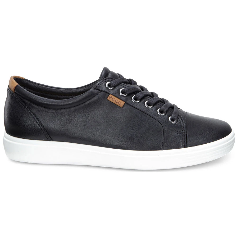 Ecco Soft 7 Black Leather Sneaker (Women's) 3 Ecco Soft 7 Black Leather Sneaker (Women's) - Image 3