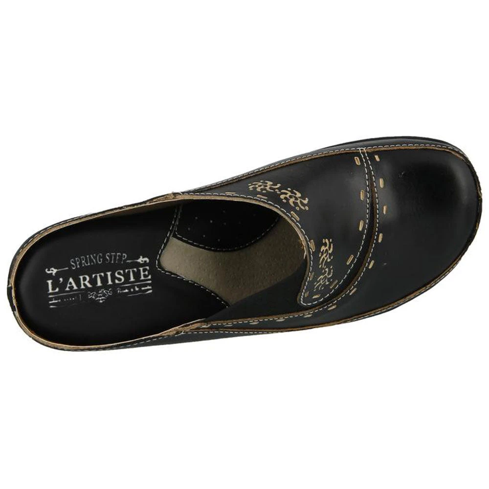 L'Artiste By Spring Step Chino Clog Black Leather (Women's) 5 L'Artiste By Spring Step Chino Clog Black Leather (Women's) - Image 5