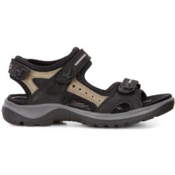 Ecco Yucatan Sandal Black/Mole/Black (Women's) -Ecco Shoe Store black mole 3
