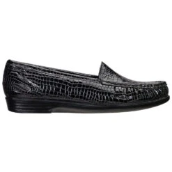 SAS Simplify Loafer Black Croc (Women's) -Ecco Shoe Store croc black 3