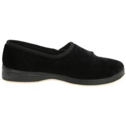 Foamtreads Jewel Slipper Black Velour (Women's) -Ecco Shoe Store jewel black 3