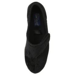 Foamtreads Jewel Slipper Black Velour (Women's) -Ecco Shoe Store jewel black 5