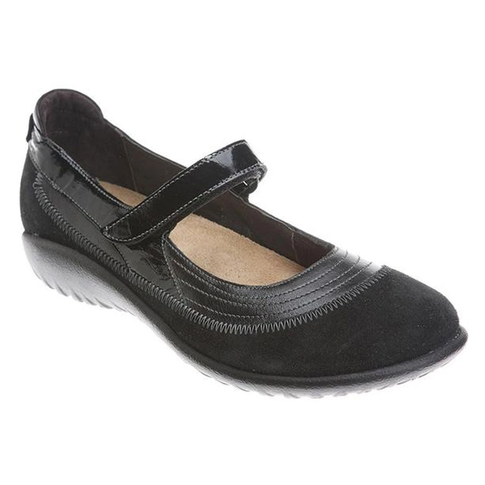 Naot Kirei Black Madras Leather/Suede/Patent (Women's) 1 Naot Kirei Black Madras Leather/Suede/Patent (Women's)