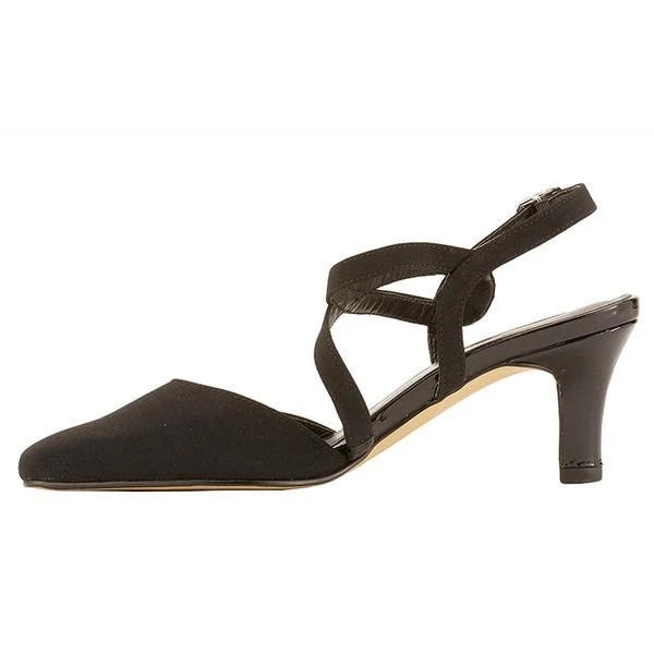 Rose Petals Rosie Pump Black Micro (Women's) 2 Rose Petals Rosie Pump Black Micro (Women's) - Image 2